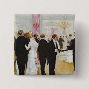 The Wedding Reception, c.1900 2 Inch Square Button