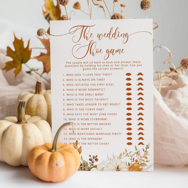 The wedding shoe game terracota fall bridal game (Creator Uploaded)