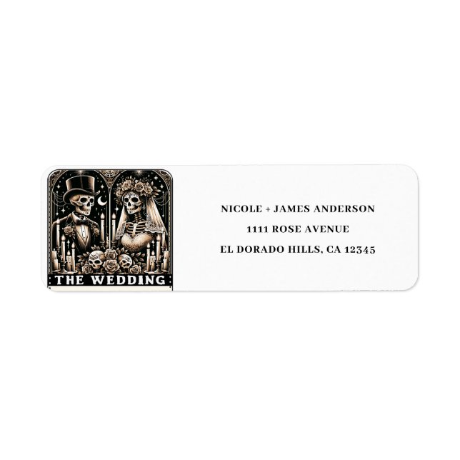 THE WEDDING Tarot Skeletons Bride & Groom Wedding  (Front)