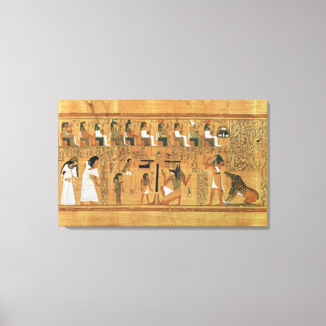 The Weighing of Heart against the Feather of Canvas Print (Front)