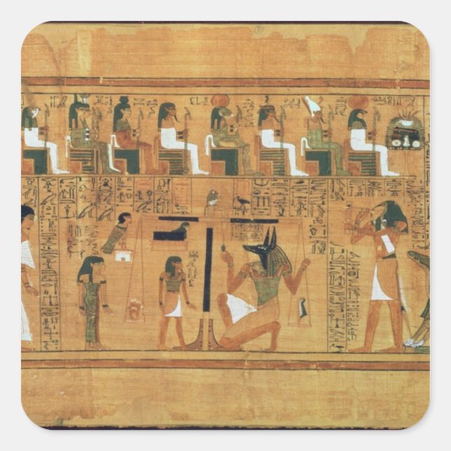 The Weighing of Heart against the Feather of Square Sticker (Front)