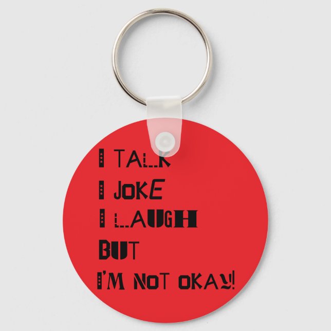 The Weight of Laughter – Mental Health Awareness Keychain (Front)