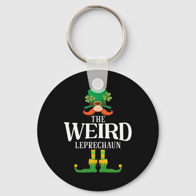 The Weird Leprechaun St Patricks Day Matching  Keychain (Front)