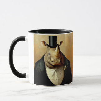The Well Dressed Rhinoceros Coffee Mug