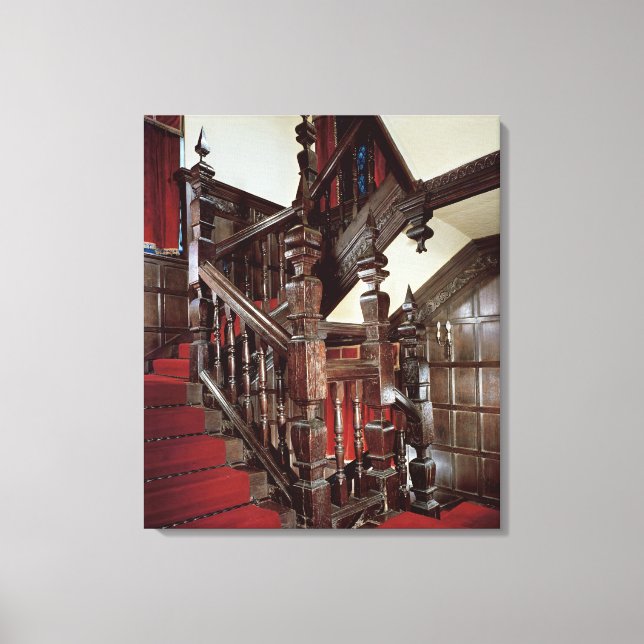 The Well staircase, c.1600 Canvas Print (Front)
