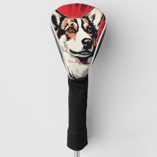 The Welsh Corgi Dog, Red and Black 001 - Ulises Da Golf Head Cover