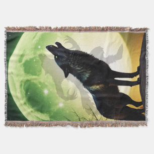 The Werewolf Howl Throw Blanket