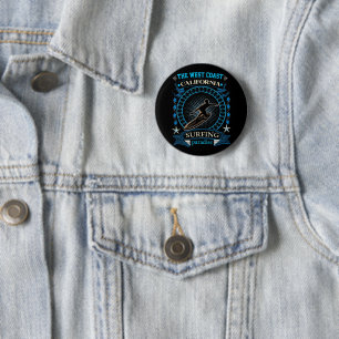 The West Coast California Surfing 2 Inch Round Button