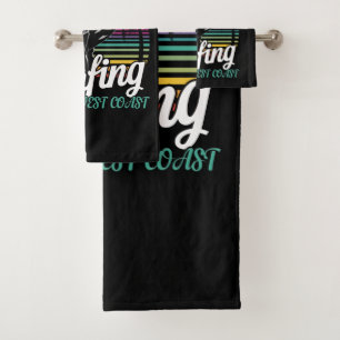 The West Coast - California Surfing  Bath Towel Set