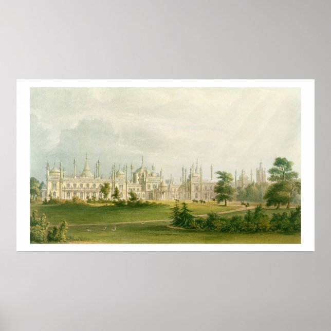 The West Front, from 'Views of the Royal Pavilion, Poster (Front)
