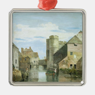 The Westgate, Canterbury (bodycolour on paper) Metal Ornament