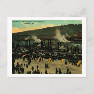 The Wharf, Pittsburgh, Pennsylvania Vintage Postcard