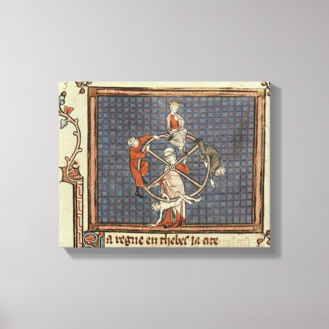 The Wheel of Fortune, from Ovide Moralise Canvas Print (Front)