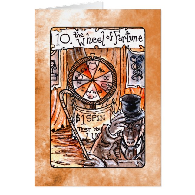 The Wheel of Fortune Tarot Card (Front)