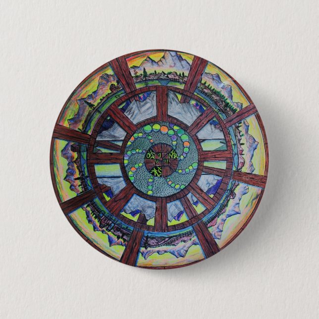 The Wheel of Time Gift Line 2 Inch Round Button (Front)
