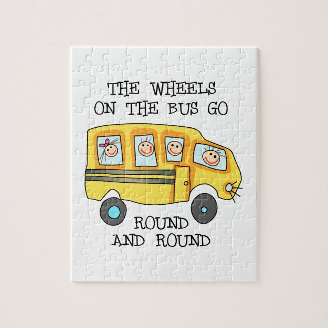 THE WHEELS ON THE BUS JIGSAW PUZZLE (Vertical)