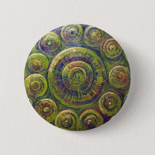 The Wheels (religious geometric symbolism) 2 Inch Round Button (Front)