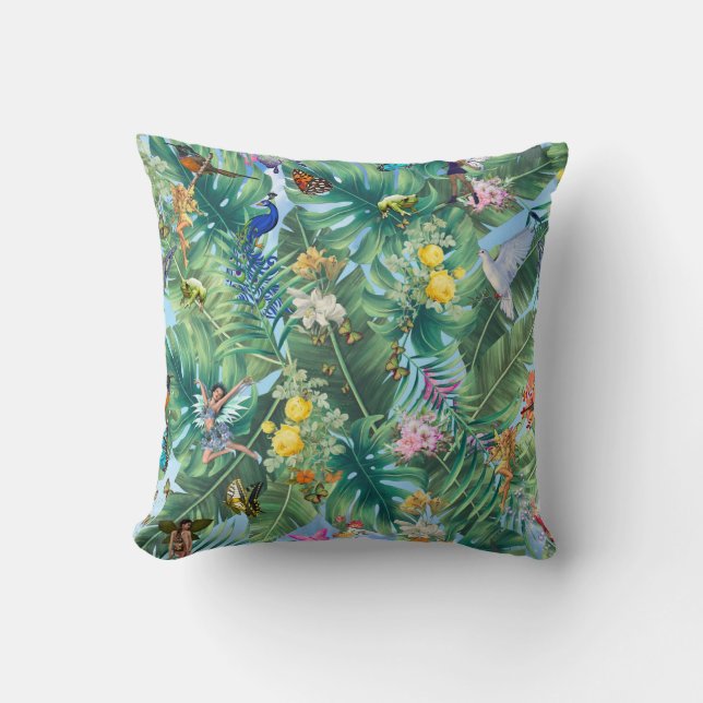 The Whimsical Fantasy World Throw Pillow (Front)