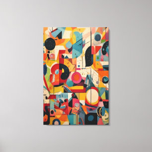 The Whimsical Mid-Century Abstract Shapes Canvas Print