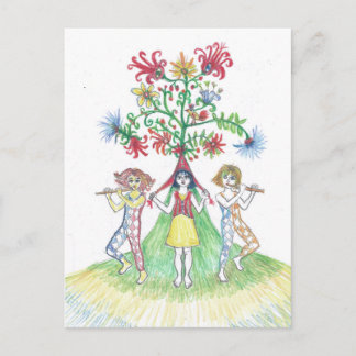 The Whimsical Tree Holiday Postcard