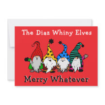 The Whiny Elves Merry Whatever Party Invitation
