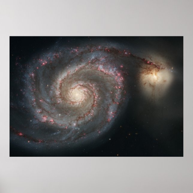 The Whirlpool Galaxy and Companion Poster (Front)