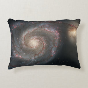 The Whirlpool Galaxy M51 & Companion in Space Accent Pillow