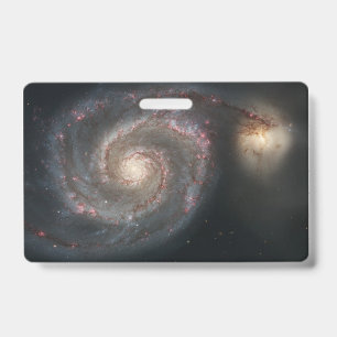 The Whirlpool Galaxy M51 & Companion in Space Badge