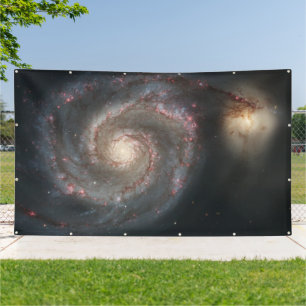 The Whirlpool Galaxy M51 & Companion in Space Banner