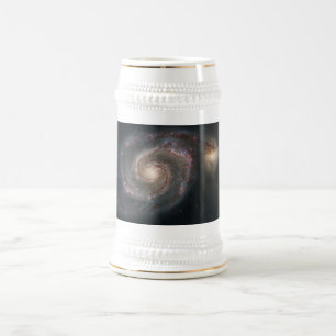 The Whirlpool Galaxy M51 & Companion in Space Beer Stein