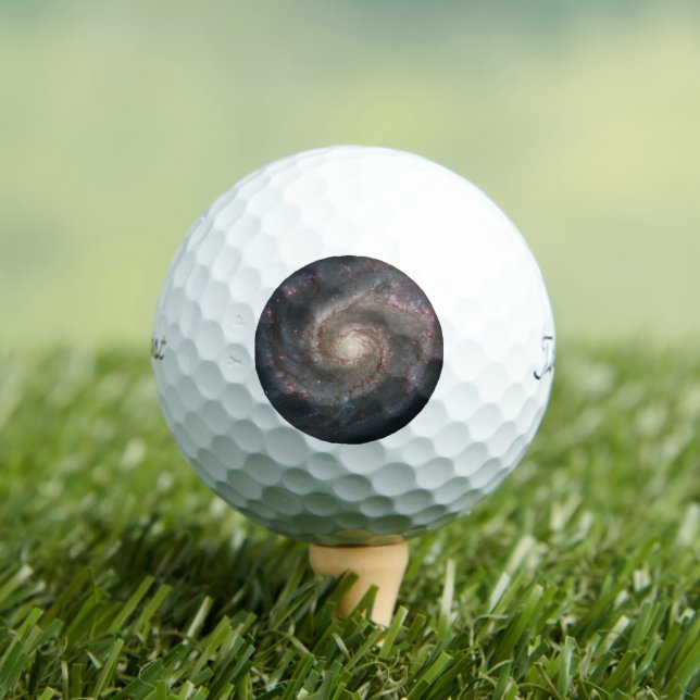 The Whirlpool Galaxy M51 & Companion in Space Golf Balls (Insitu Tee)