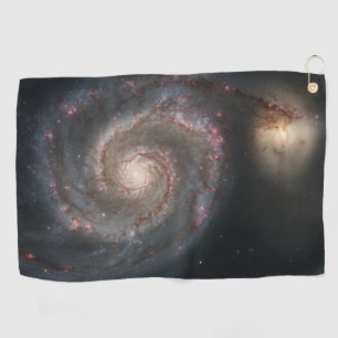 The Whirlpool Galaxy M51 & Companion in Space Golf Towel