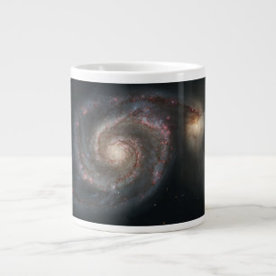 The Whirlpool Galaxy M51 & Companion in Space Large Coffee Mug
