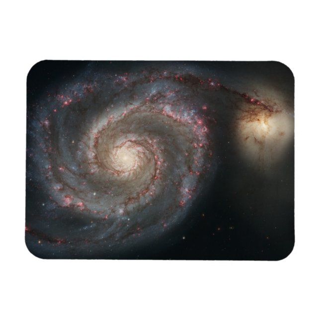 The Whirlpool Galaxy M51 & Companion in Space Magnet (Horizontal)