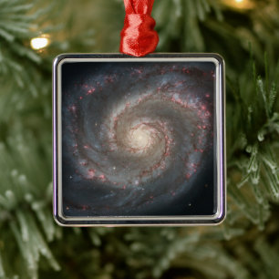 The Whirlpool Galaxy M51 & Companion in Space Metal Ornament