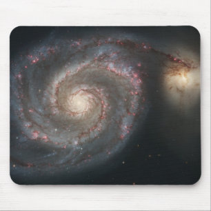 The Whirlpool Galaxy M51 & Companion in Space Mouse Pad