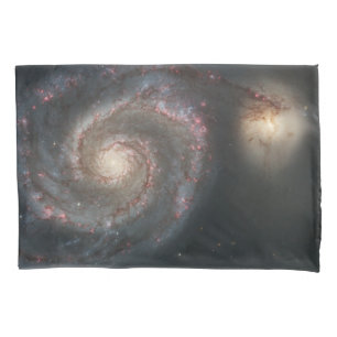 The Whirlpool Galaxy M51 & Companion in Space Pillowcase