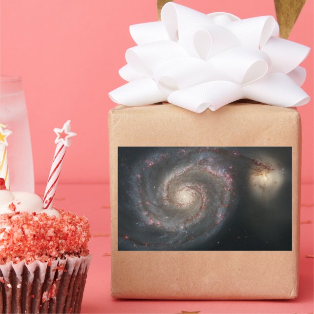 The Whirlpool Galaxy M51 & Companion in Space Sticker (Party)