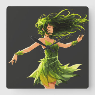 The Whisper of the Wind Square Wall Clock