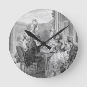 The Whist Party, 1783, engraved by Jean Dambrun (1 Round Clock