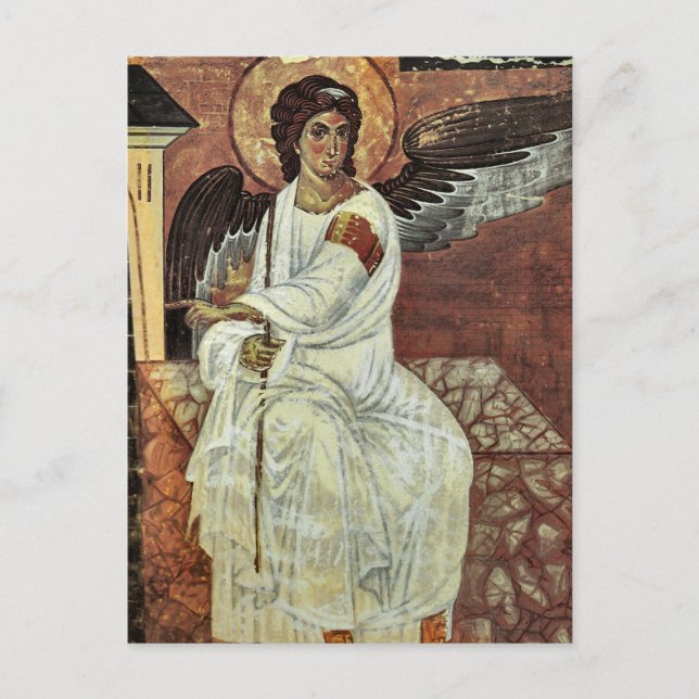 The White Angel Eastern Orthodox Christian Icon Postcard (Front)