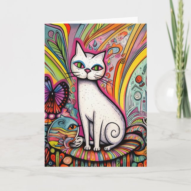 The White Cat Card (Front)