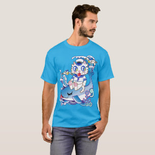 The White Cat of the Sailor Who Rode a Dolphin♪ T-Shirt