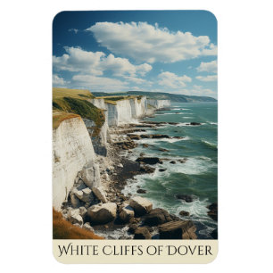 The White Cliffs Drawing Dover England Magnet