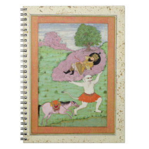 The White Demon carrying off the sleeping Rustam, Notebook