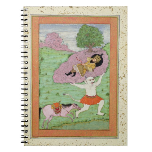 The White Demon carrying off the sleeping Rustam, Notebook (Front)