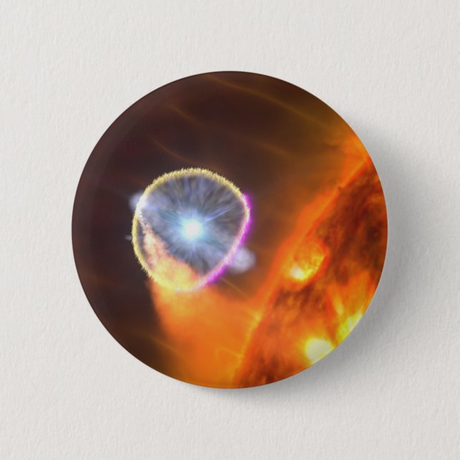 The White Dwarf Star In V407 Cygni 2 Inch Round Button (Front)