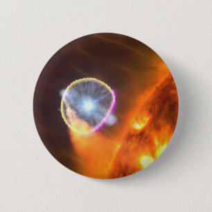 The White Dwarf Star In V407 Cygni 2 Inch Round Button
