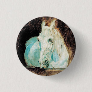 The White Horse Gazelle Henri de Toulouse-Lautrec 1 Inch Round Button