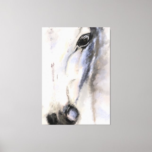 The White Horse - Original Painting  Canvas Print (Front)